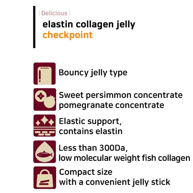 GAGOPA Sweet Persimmon & Pomegranate Elastin Collagen Jelly 1 Softgel