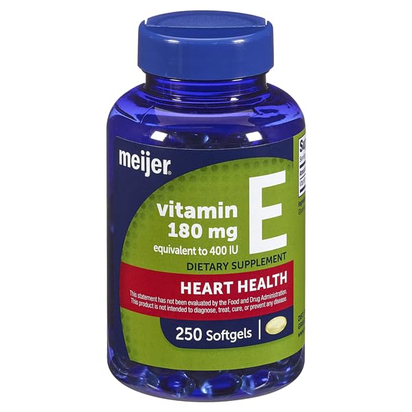 Kasa Style Vitamin E 180 mg (400 IU) dl-Alpha Dietary Supplement for Heart Health Softgels, 250 Count