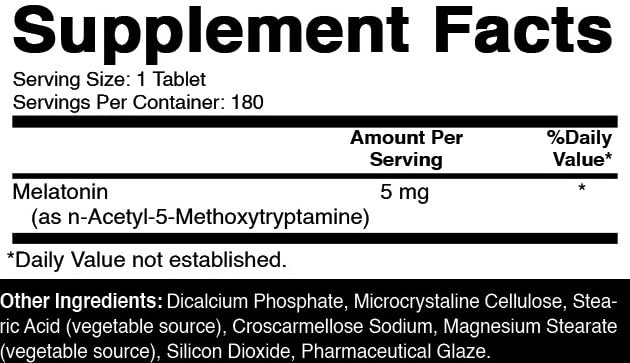 Oxify Melatonin 5 mg Capsule, 180 Count