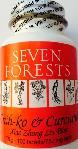 Seven Forests Chih-ko & Curcuma Tablets, 100 Count