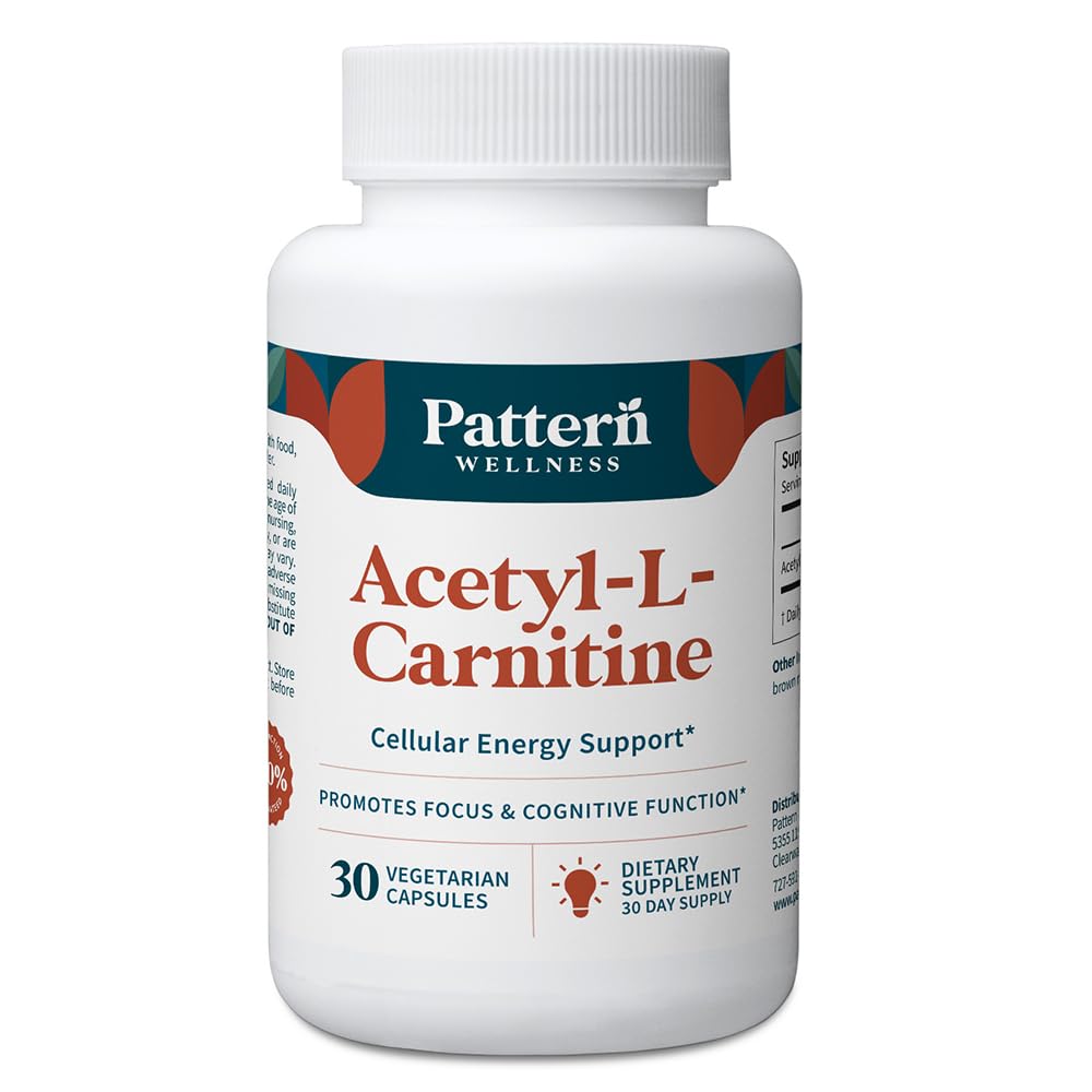 Pattern Wellness Acetyl-L-Carnitine 500 mg Capsules, 30 Capsules