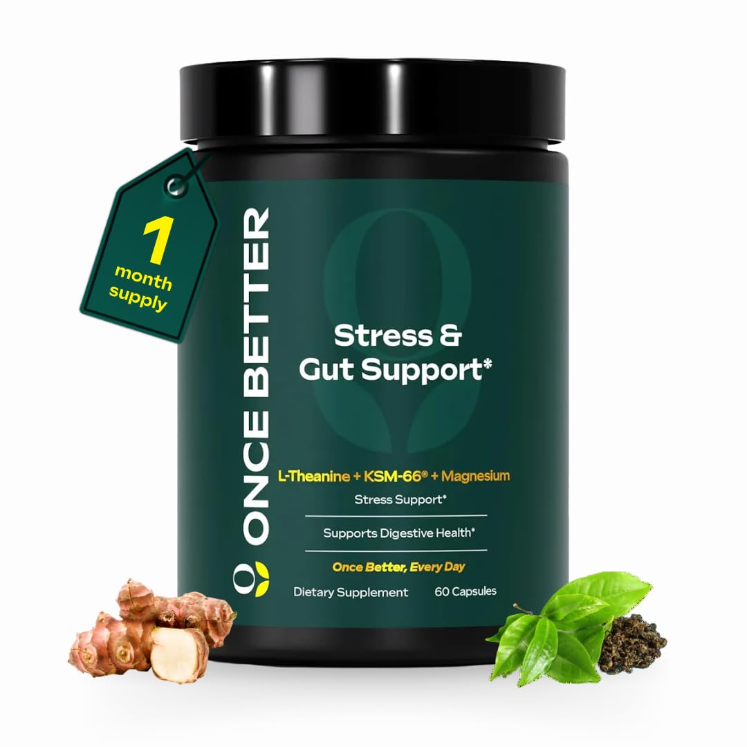 Once Better Stress & Gut Support Supplement Capsule 60 Count