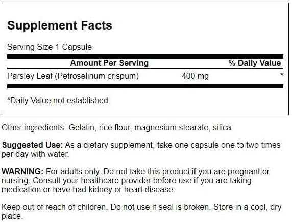 Swanson Full-Spectrum Parsley Leaf Extract Capsules, 60 Count