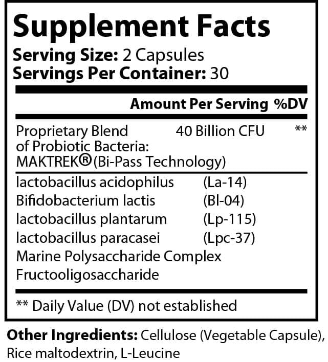 Boostlete GutGuard Probiotic Supplement 60 Capsules
