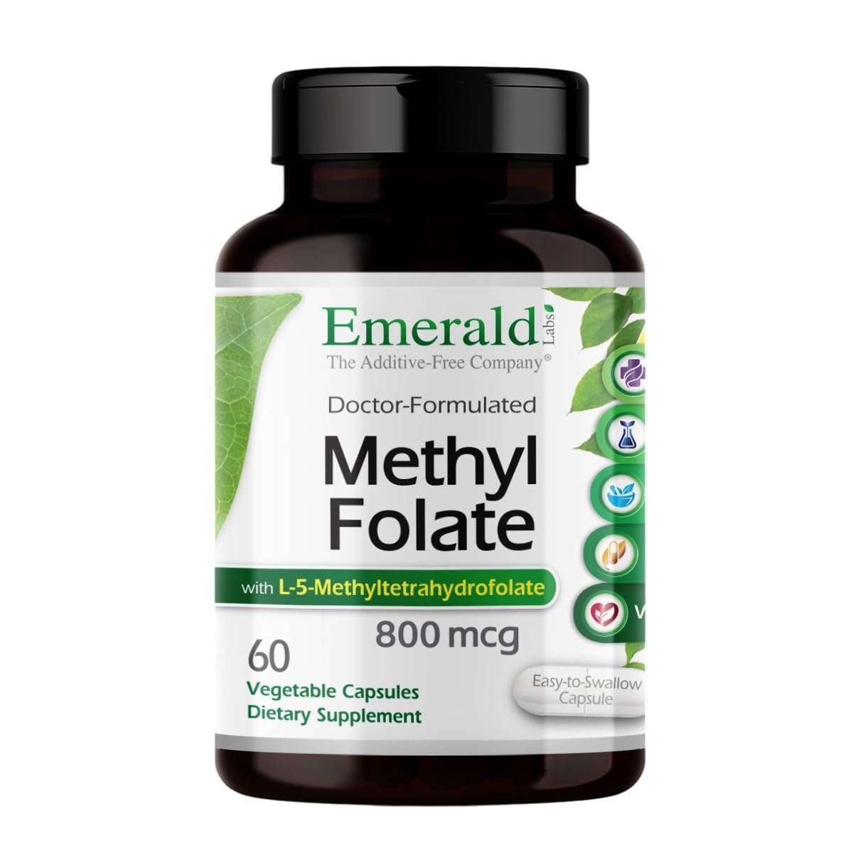 Emerald Labs Methyl Folate 800 mcg Capsule, 60 Capsules