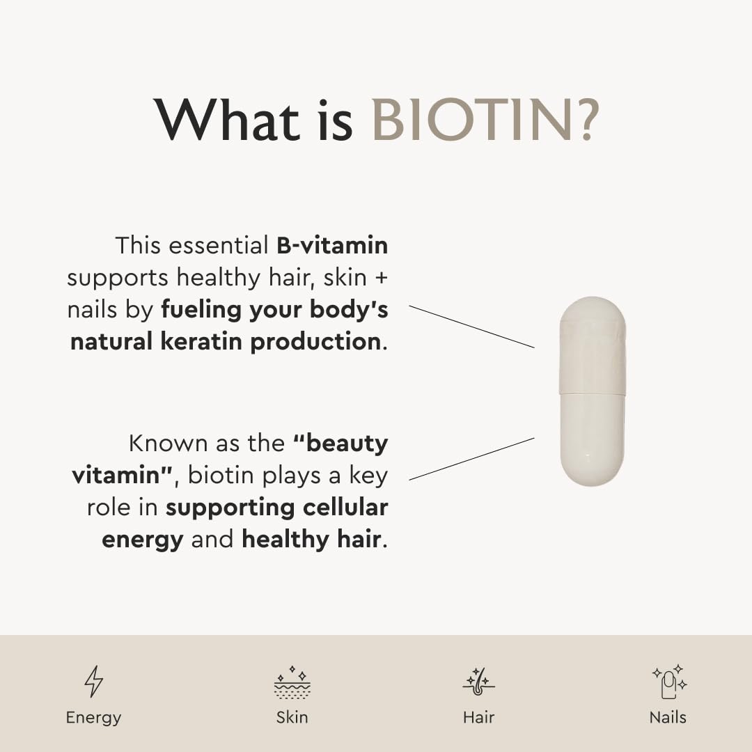 Alaya Naturals Biotin 10,000 mcg for Healthy Hair, Skin and Nails Capsules, 90 Count