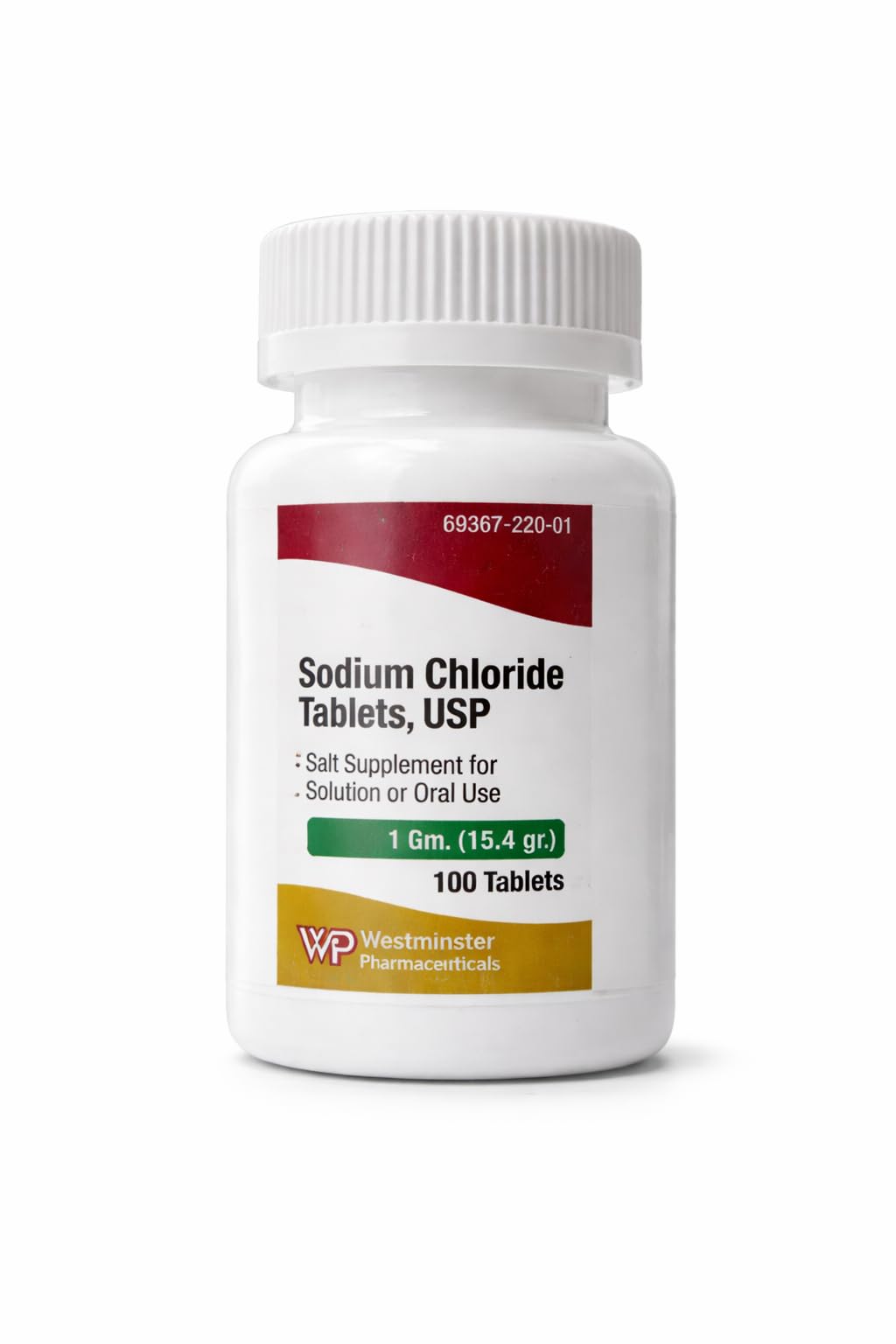 Westminster Pharmaceuticals Sodium Chloride Tablets USP, 1 Gram, 100 Tablets
