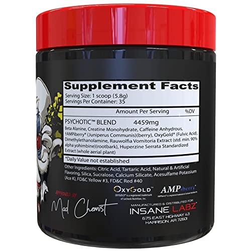 Insane Labz Psychotic Pre Workout Powder 7.6
