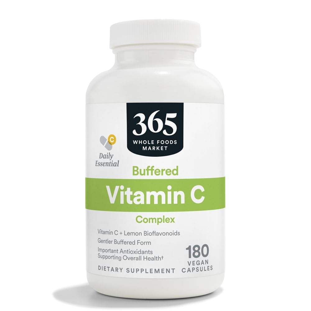 365 by Whole Foods Market Buffered Vitamin C with Bioflavonoids 500 mg, 180 Capsules