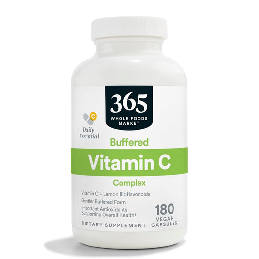 365 by Whole Foods Market Buffered Vitamin C with Bioflavonoids 500 mg Capsule, 180 Count