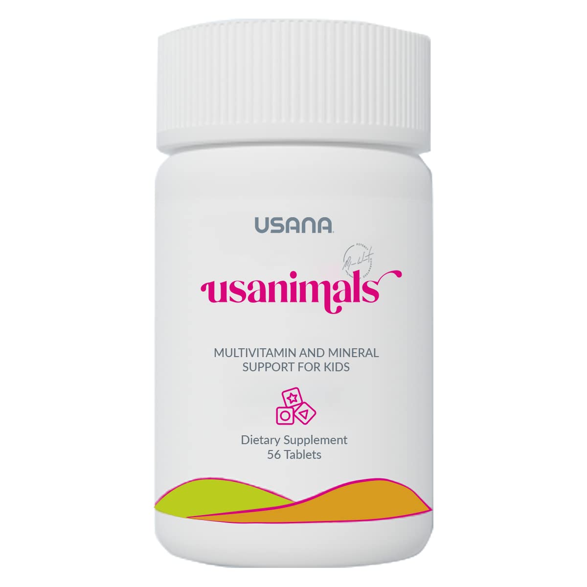 USANA Usanimals Multivitamin for Kids Chewable Tablets 56 Count