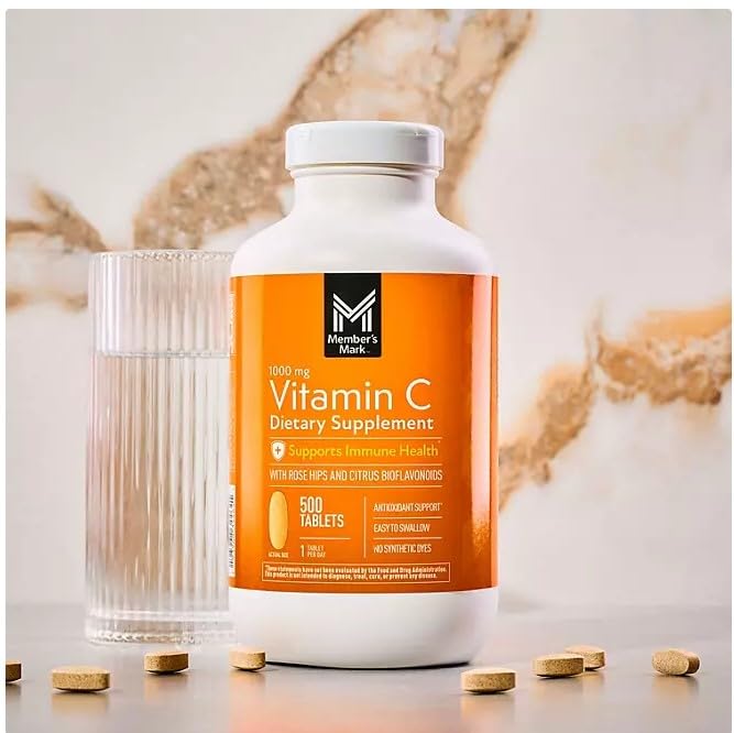 Member's Mark Vitamin C Plus Citrus Bioflavonoids & Rose Hips Tablets, 500 Tablets
