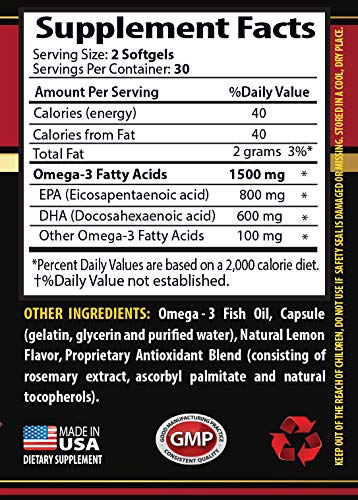 Skin Care Solutions PressureSupport Pills for Women Omega 8060 (Fish Oil) Omega 6 Mood Softgels 180