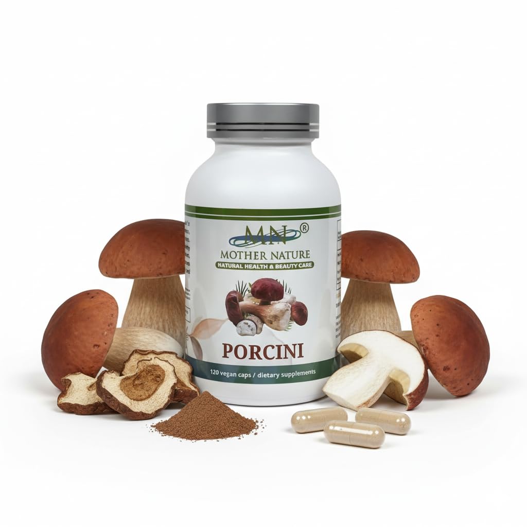 Mn Mother Nature Inc Porcini Mushroom Capsules 1000mg 120 Capsules