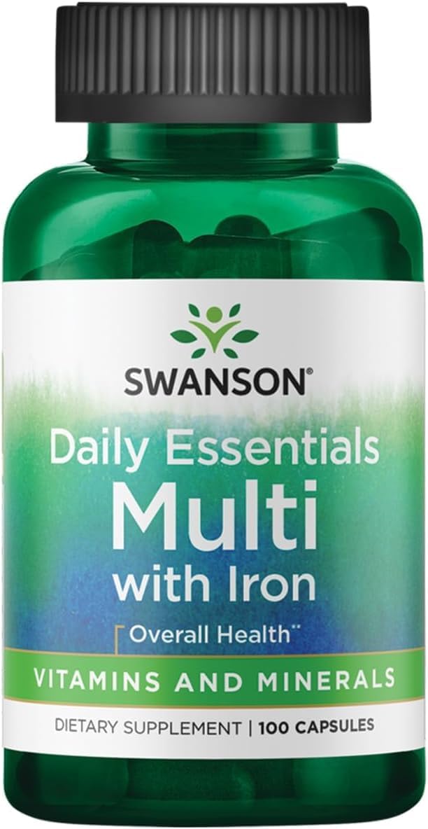 Swanson Multi and Mineral Daily Men's Women's Multivitamin Multimineral Health Supplement Capsule 60 Count