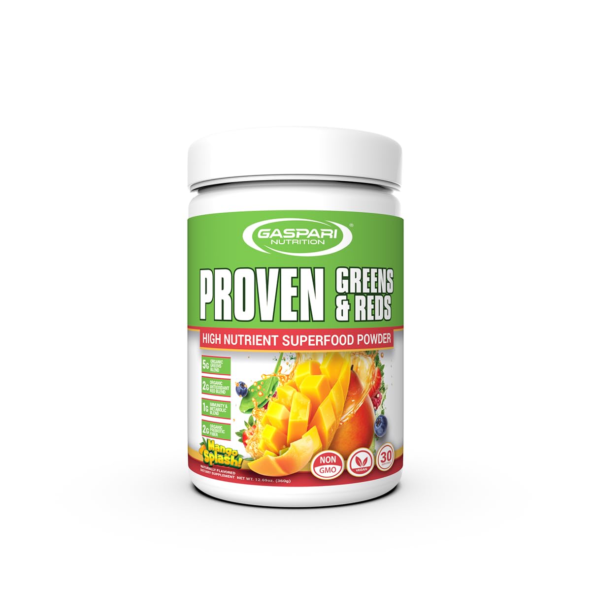 Gaspari Nutrition Greens and Reds: Organic Superfood Powder 12.69 Ounce