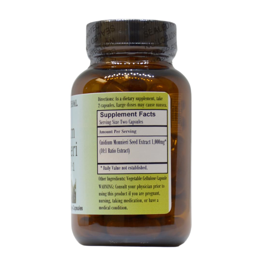 Barlowe's Herbal Elixirs Cnidium Monnieri Supplement 10:1 Extract 500mg Per Capsule, 60 Capsules