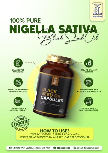Darussalam Black Seed Oil Capsules, 60 Capsules
