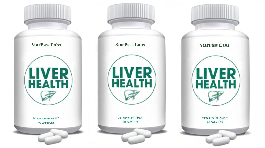 StarPass Labs Liver Health | Liver Detox & Cleansing Repair Formula with Natural Nutrients Vital to Liver, 180 Capsules