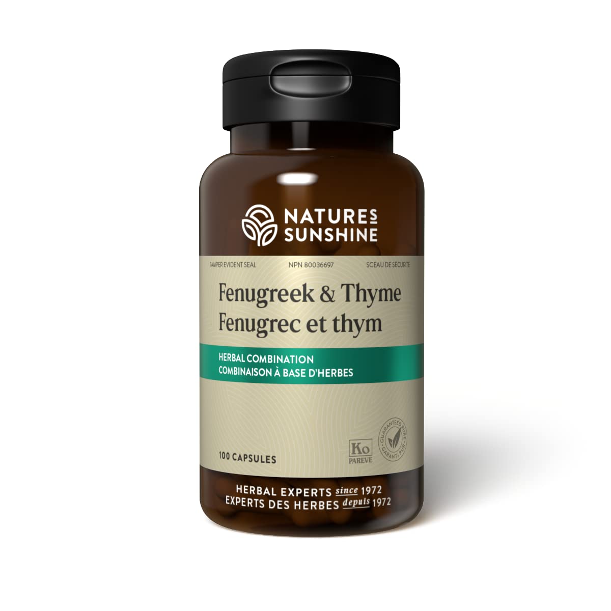 Nature's Sunshine Fenugreek & Thyme Capsules, 100 Count
