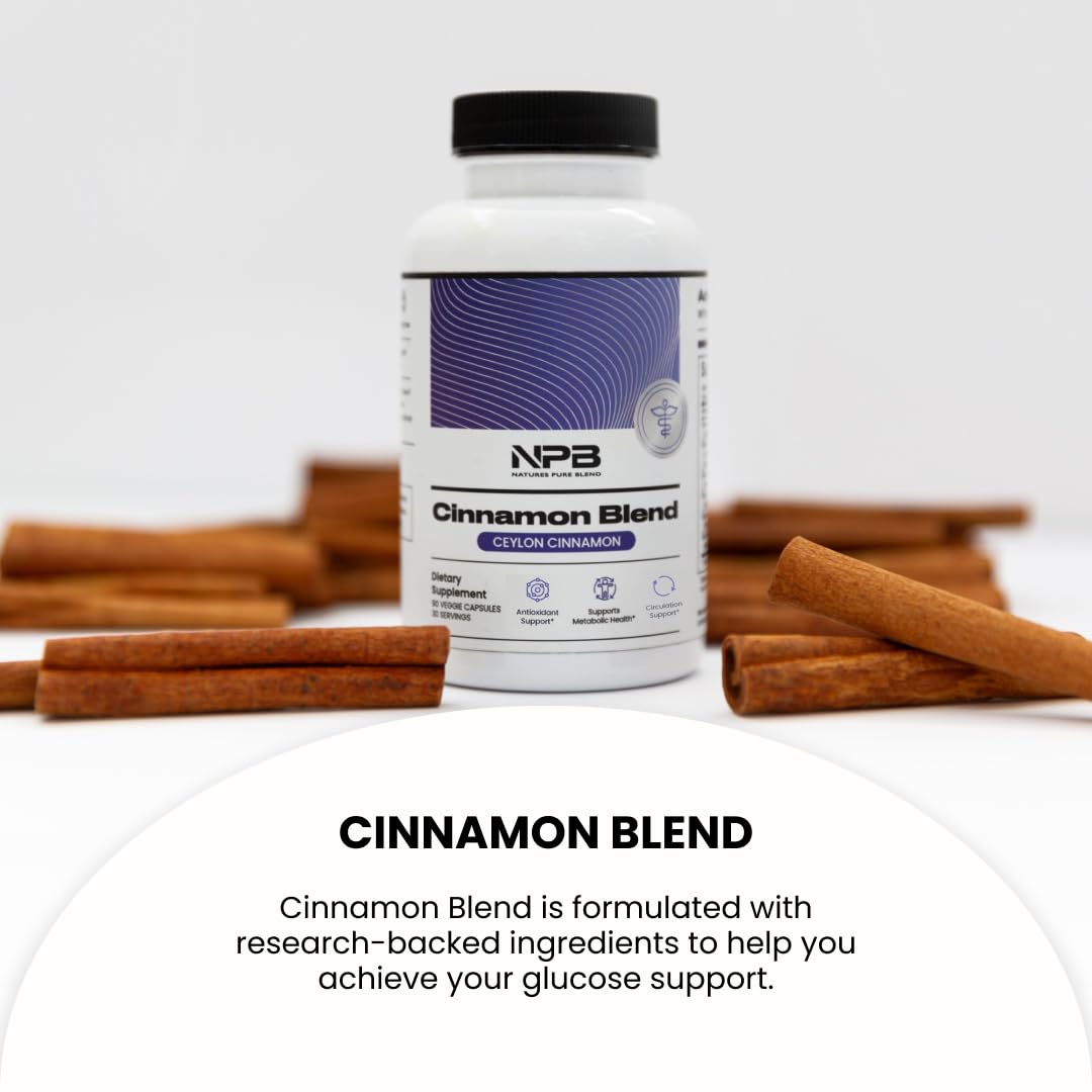 Nature's Pure Blend Ceylon Cinnamon Capsules with Turmeric Curcumin, 90 Capsules
