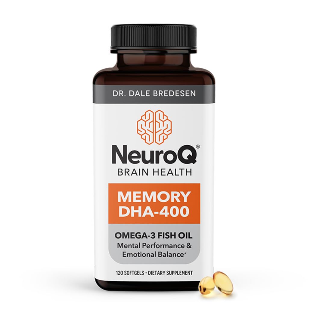 LifeSeasons NeuroQ Memory DHA-400 Omega-3 Fish Oil Supplement Softgels 120