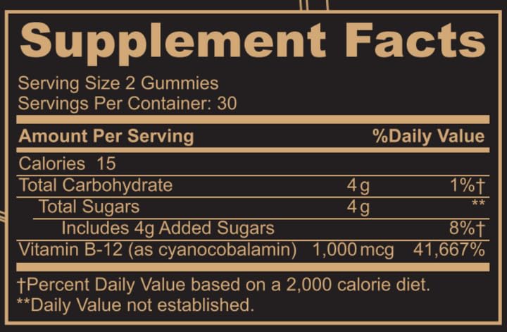 Black Girl Vitamins Vitamin B12 Gummies 60 Count