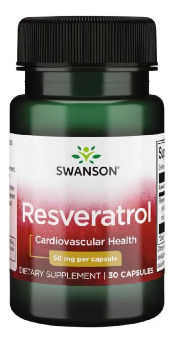 Swanson Resveratrol 50 Capsules, 30 Count