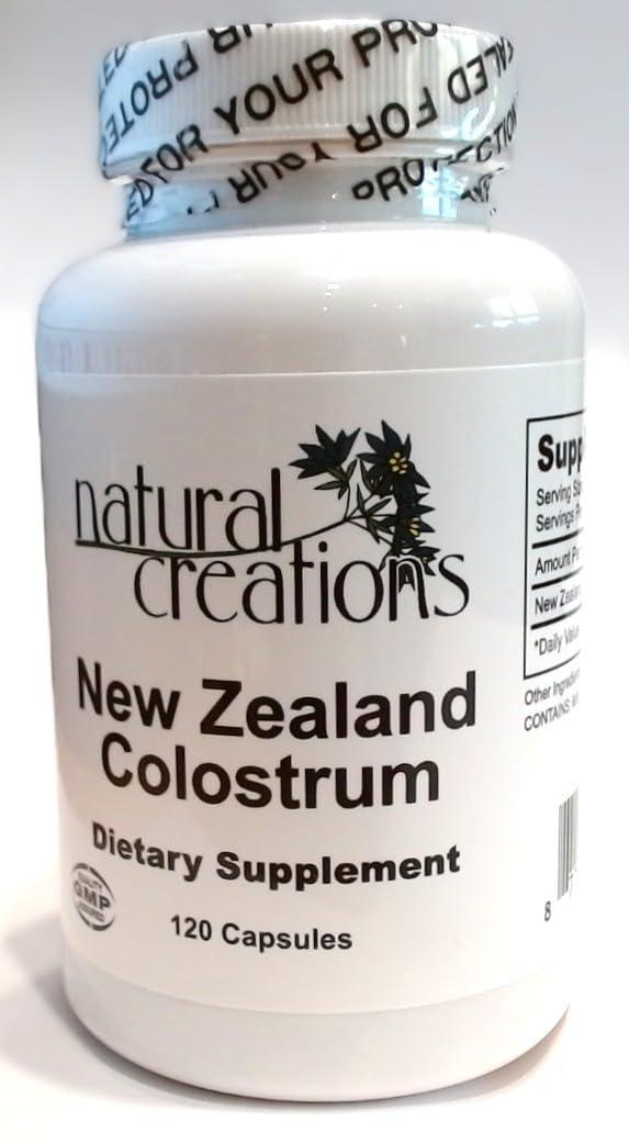 Natural Creations New Zealand Colostrum 500mg Capsules, 120 Count