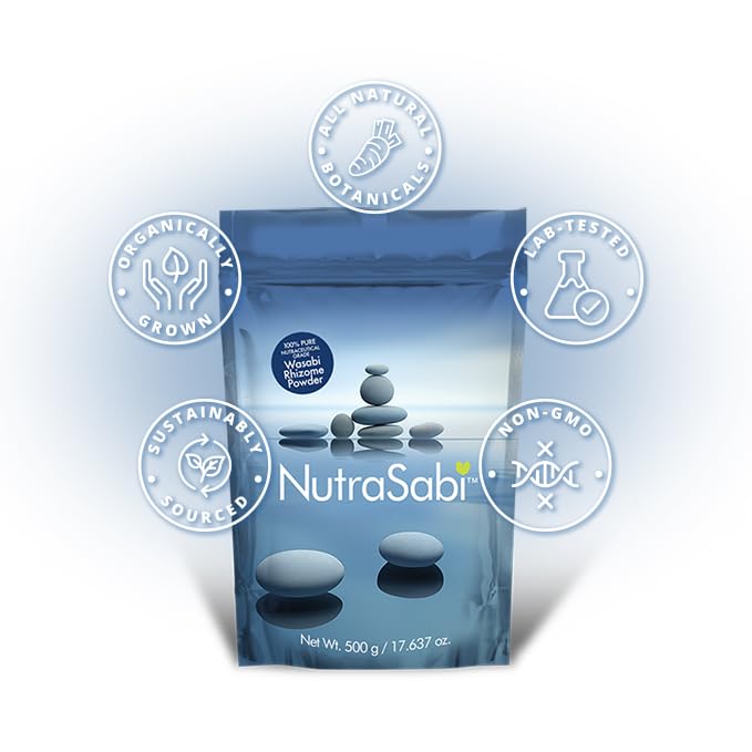 NutraSabi Nutraceutical-Grade Pure Wasabi Rhizome Powder, 18 Ounce