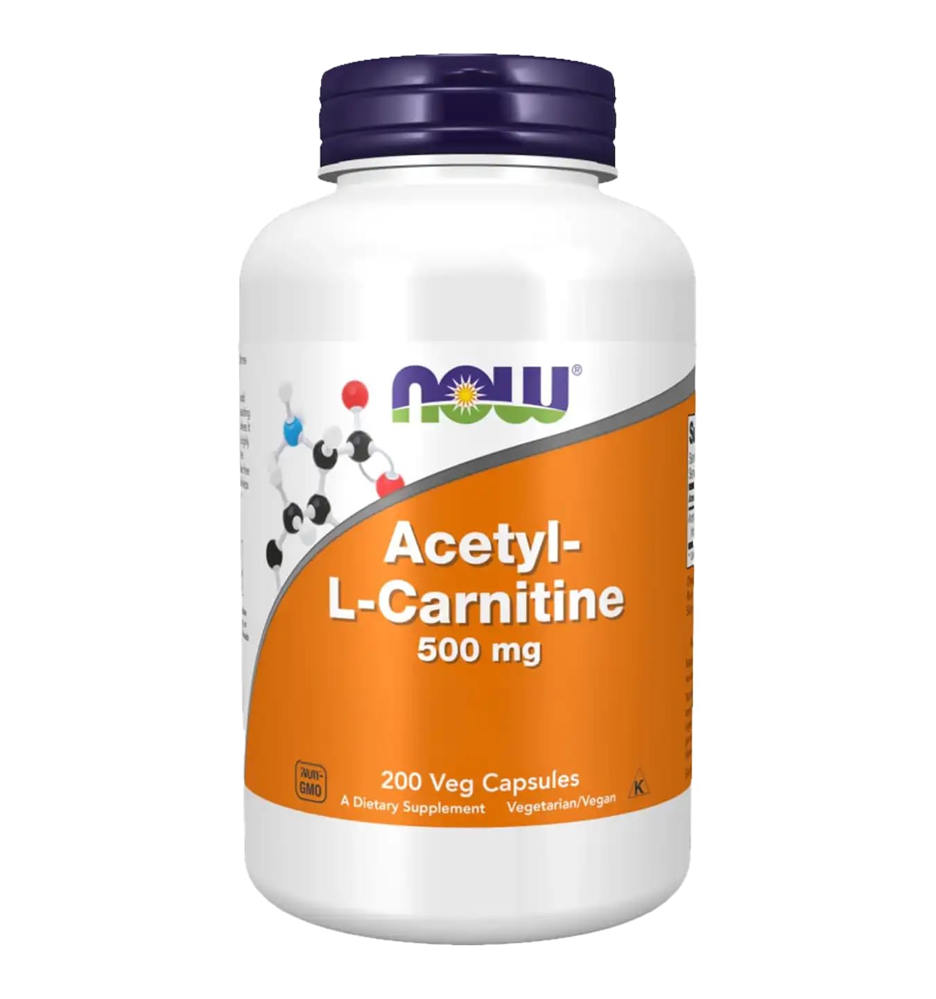 NOW Foods Acetyl L-Carnitine 500 mg Capsules 600 Count