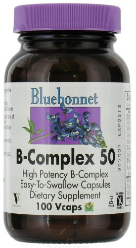 BlueBonnet B-Complex 50 Capsule, 100 Veg Caps