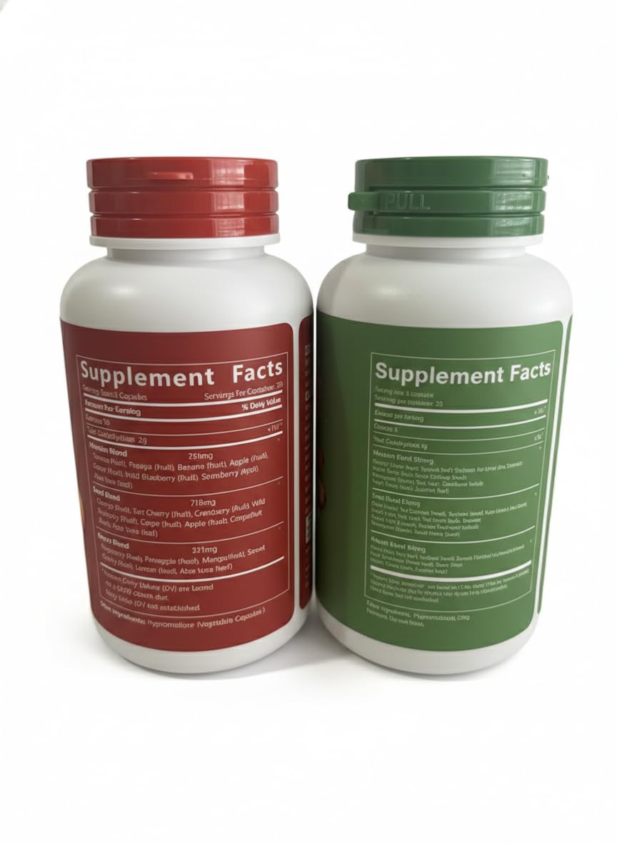 Generic Superfood Fruits and Vegitables with Whole Food Ingredients Balance Energy Levels Capsules 180