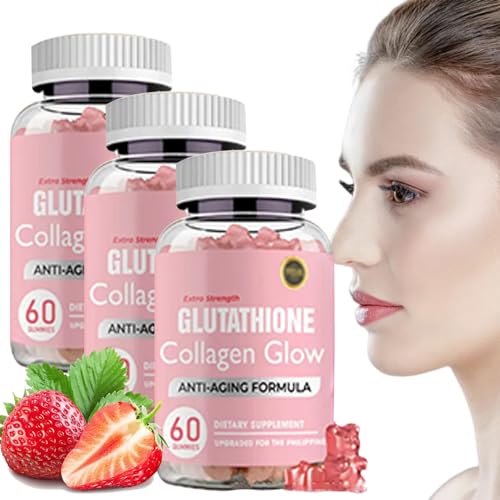AQILUN Glutathione Collagen Glow Gummies, 60 Gummies