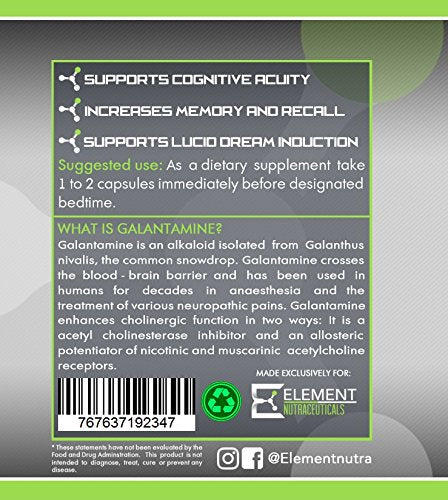 Element Nutraceuticals Galantamine Capsule 120 Count