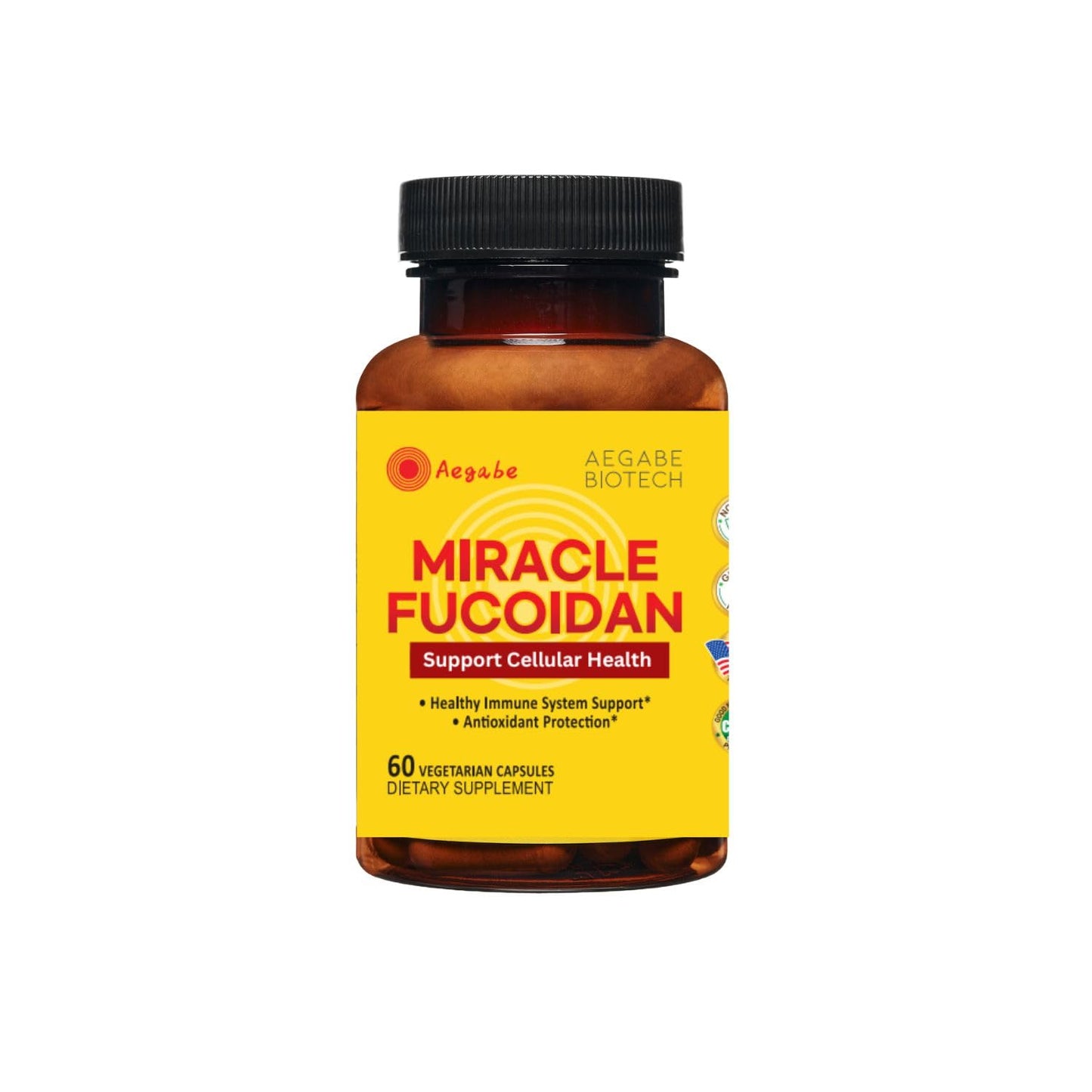 aegabe Premium Fucoidan Supplement with Agaricus Blazei & Shiitake Extract 60 Capsules