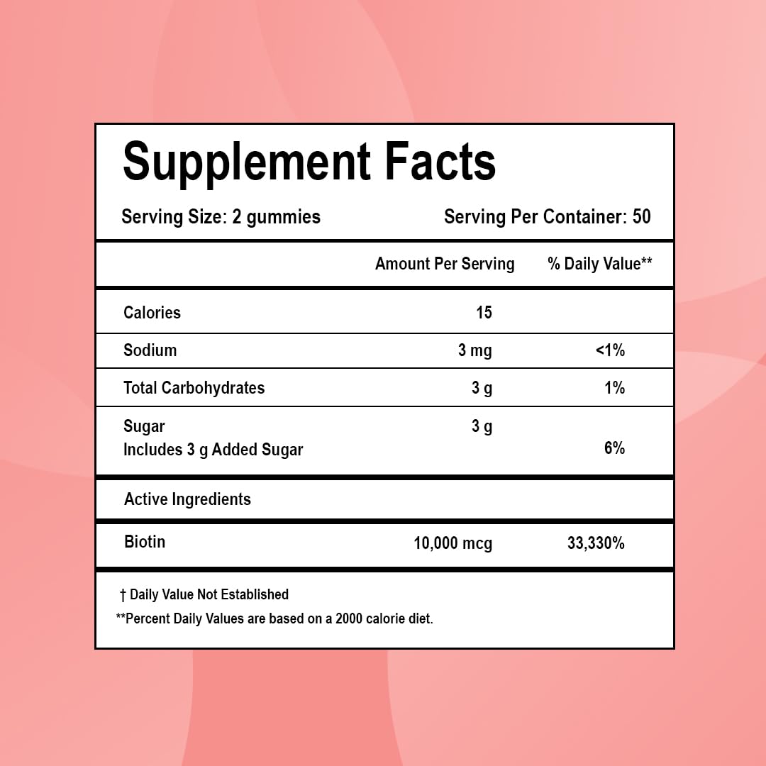 LifeCentric Health Biotin Gummies, 100 Count