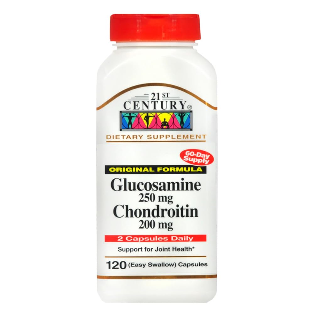 21st Century Glucosamine 250mg Chondroitin 200mg Capsules, 120 Count