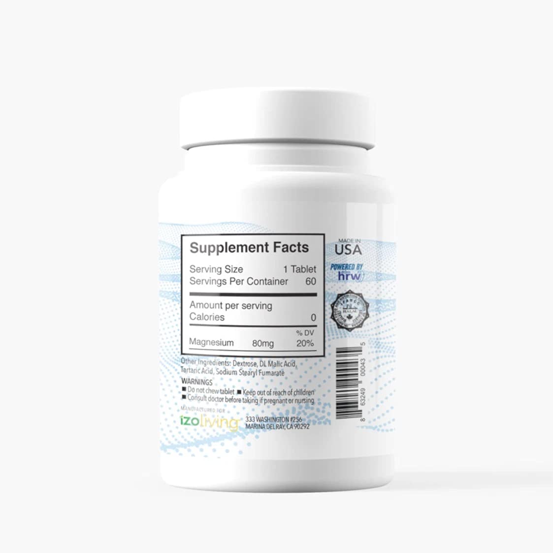 HydroTab Molecular Hydrogen H2 Dietary Supplement Capsule 60 Capsules