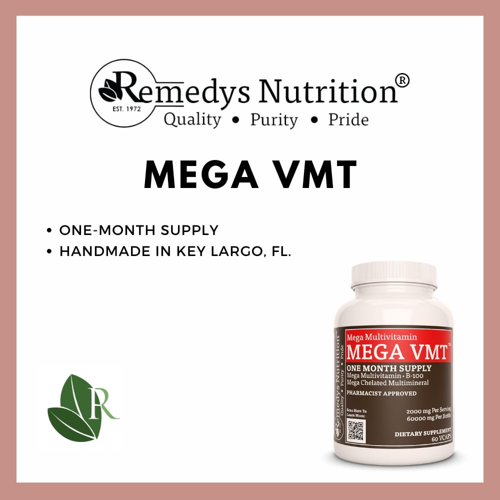 Remedy’s Nutrition Mega VMT Daily Multivitamin 60 Capsules