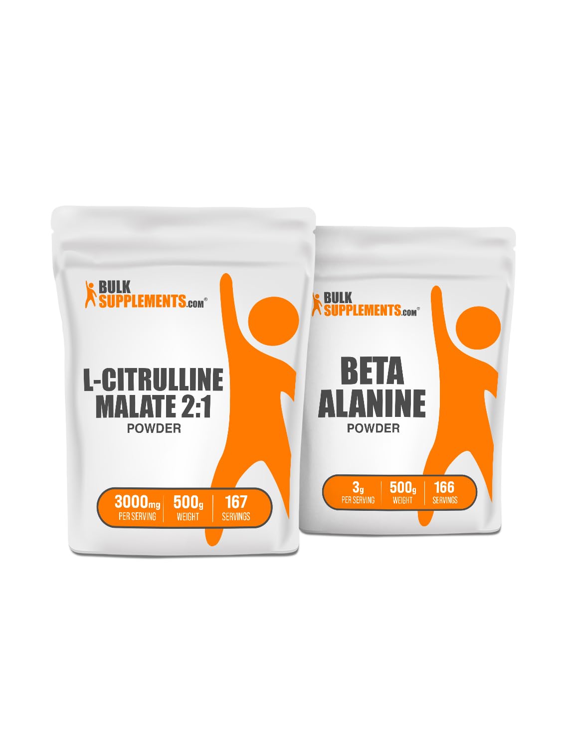 BulkSupplements Citrulline Malate 2:1 + Beta Alanine Bundle Powder