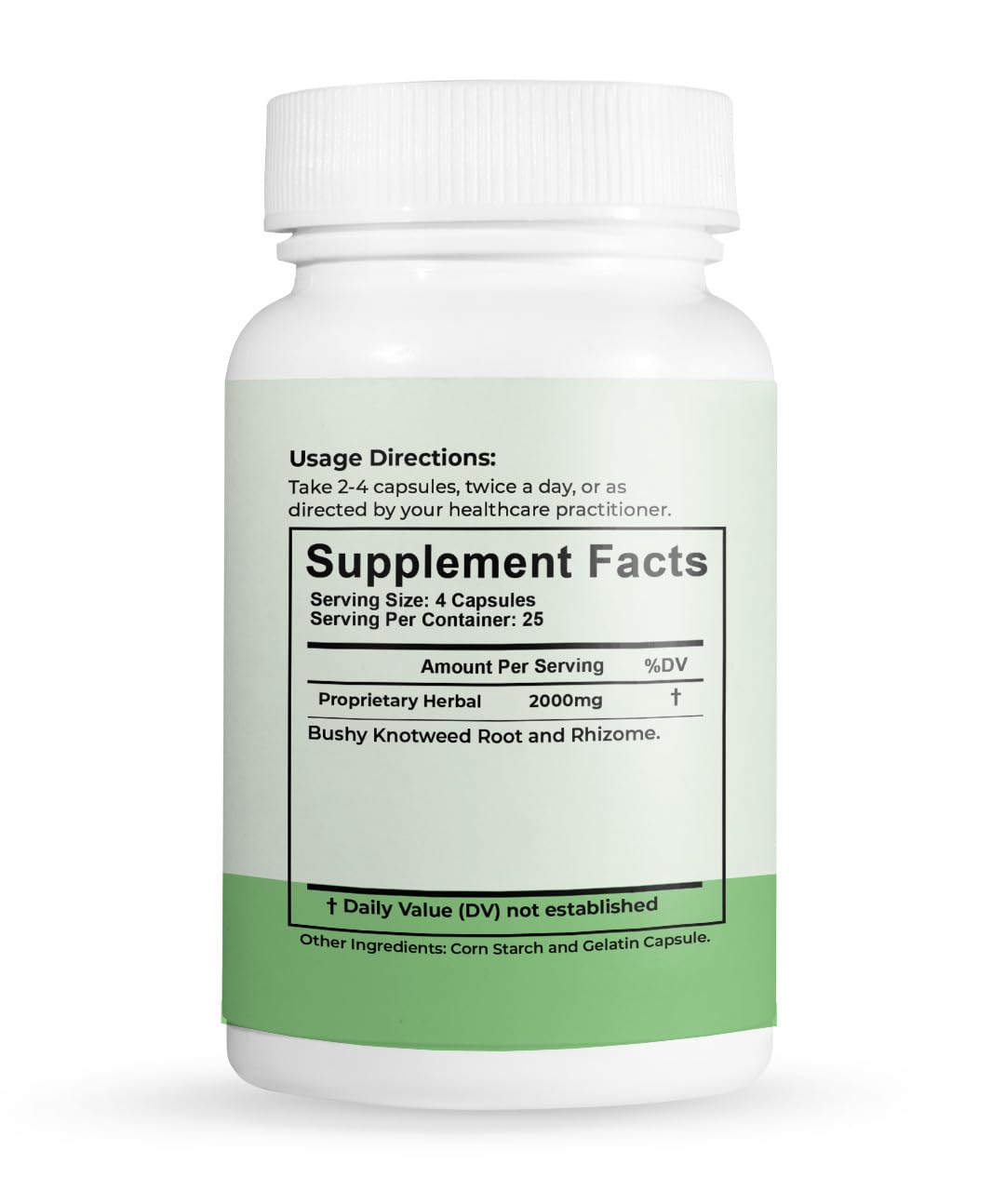 ZenithHerb Bushy Knotweed Root and Rhizome Hu Zhang Herbal Supplement, 100 Capsules