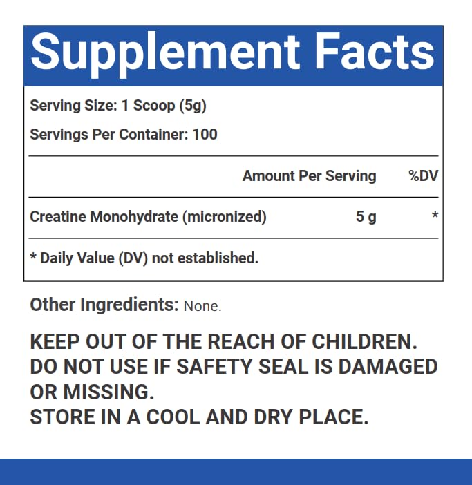 VitaCosmoX Creatine Monohydrate Micronized Powder, 17.9 oz
