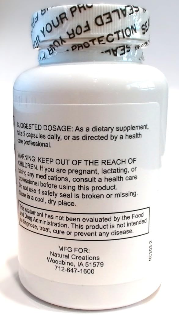 Natural Creations New Zealand Colostrum 500mg Capsules, 120 Count