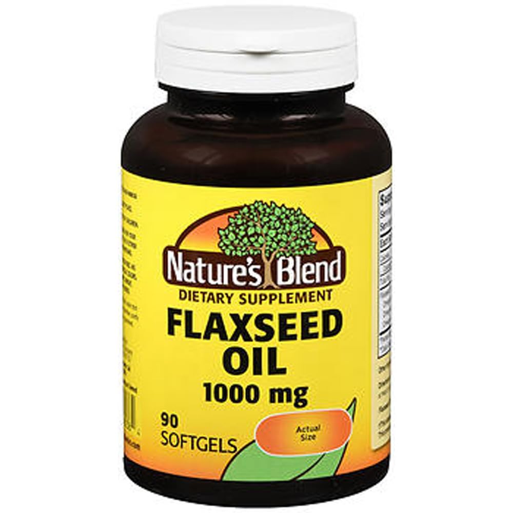 Nature's Blend Flaxseed Oil 1000mg Capsule 90 Count