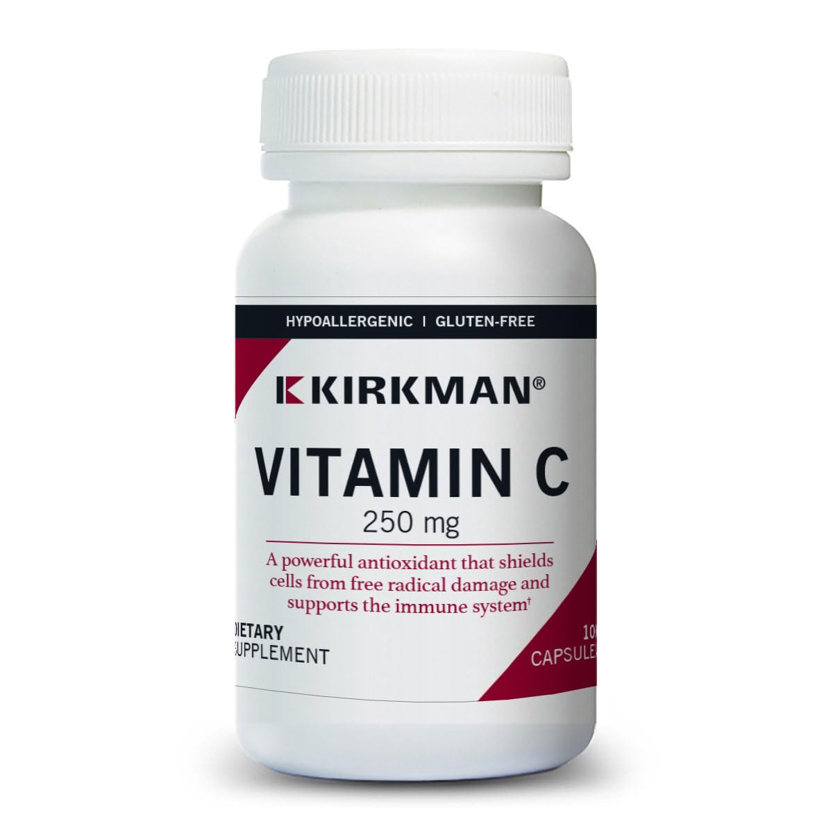 Kirkman Vitamin C 250 mg Capsules, 100 Count