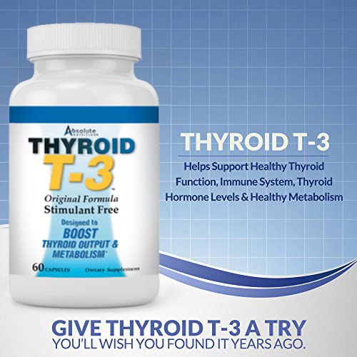 Absolute Nutrition Thyroid T3 Capsules, 120 Capsules