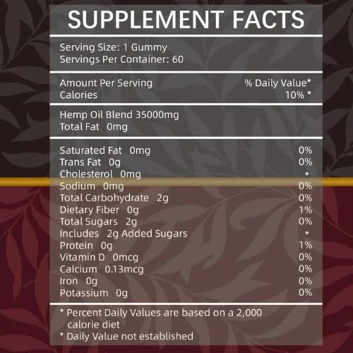 Organic Greek Premium High Potency Hemp Gummy Bears and Natural Vitamins Softgel 60 Count