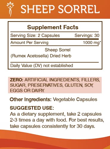 Secrets of the Tribe Sheep Sorrel Capsules, 60 Capsules