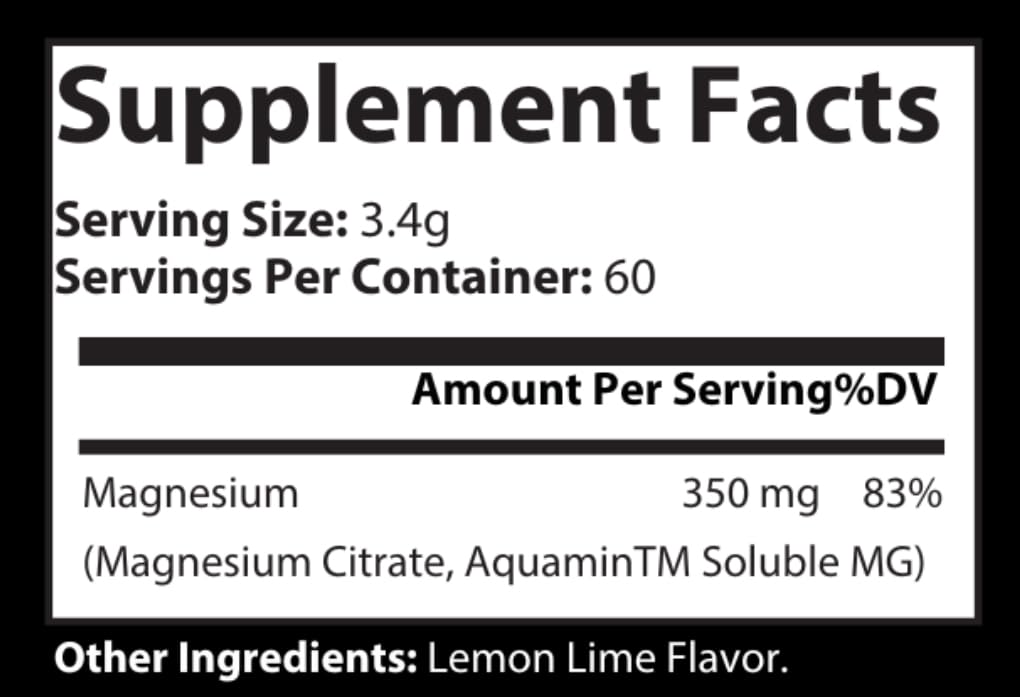 Invincible Supplements Magnesium Citrate Powder 7.2 oz